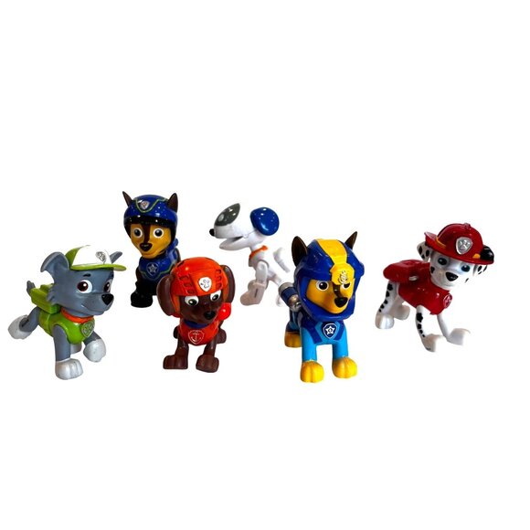 Nickelodeon Other - Paw Patrol Action Figures Set 6 Rocky Zuma Chase Marshall Robo-Dog Small